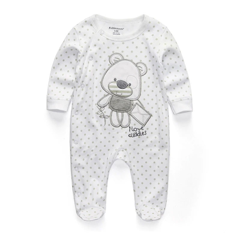 ⭐ Body de Algodón para Bebé – Romper de Manga Larga Unisex (0–12 Meses)