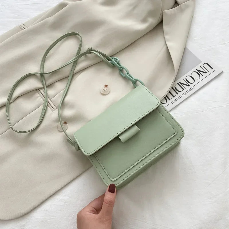 Bolso Cuadrado para Mujer con Cierre Metálico – Bolso Casual de Hombro y Bandolera