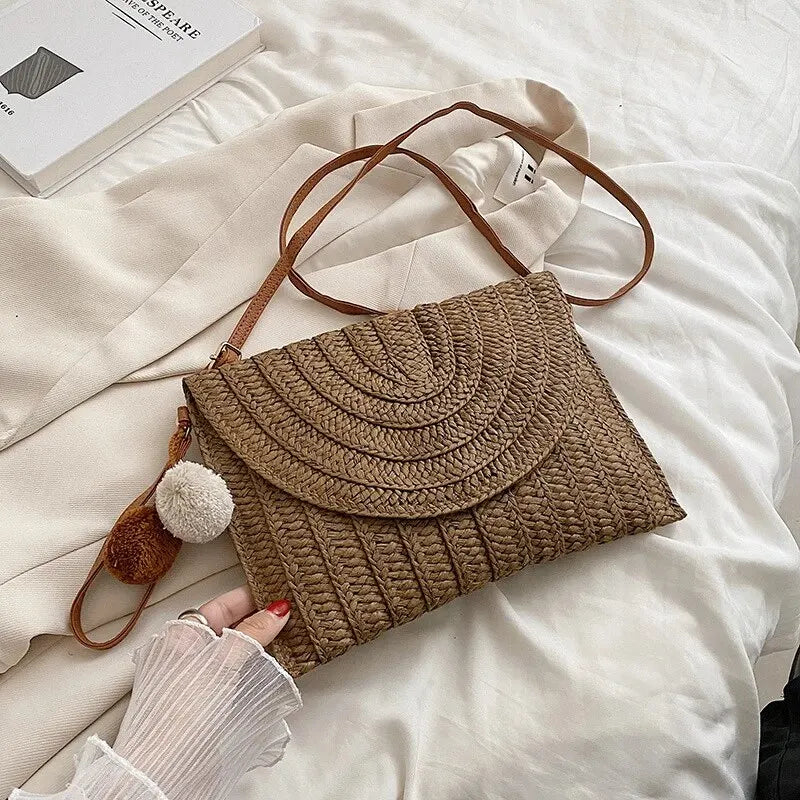 Bolso de Mano y Bandolera Tejido a Mano – Estilo Boho de Verano