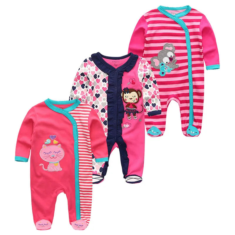 ⭐ Body de Algodón para Bebé – Romper de Manga Larga Unisex (0–12 Meses)