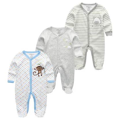 ⭐ Body de Algodón para Bebé – Romper de Manga Larga Unisex (0–12 Meses)