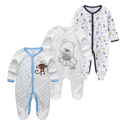 ⭐ Body de Algodón para Bebé – Romper de Manga Larga Unisex (0–12 Meses)
