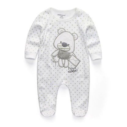 ⭐ Body de Algodón para Bebé – Romper de Manga Larga Unisex (0–12 Meses)