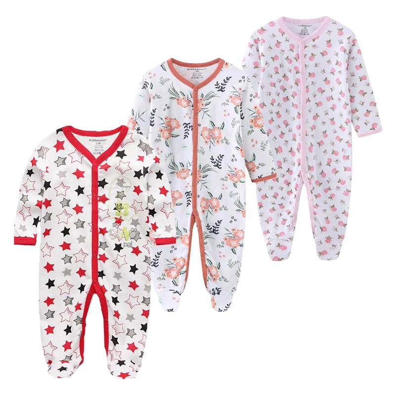 ⭐ Body de Algodón para Bebé – Romper de Manga Larga Unisex (0–12 Meses)