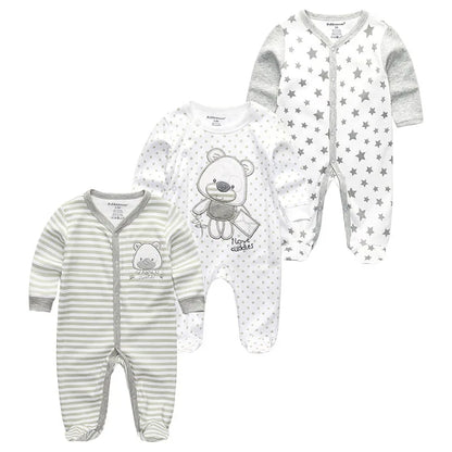 ⭐ Body de Algodón para Bebé – Romper de Manga Larga Unisex (0–12 Meses)
