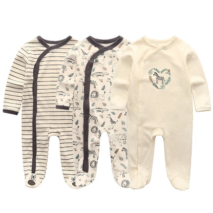 ⭐ Body de Algodón para Bebé – Romper de Manga Larga Unisex (0–12 Meses)