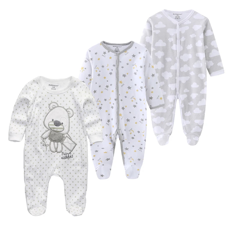 ⭐ Body de Algodón para Bebé – Romper de Manga Larga Unisex (0–12 Meses)