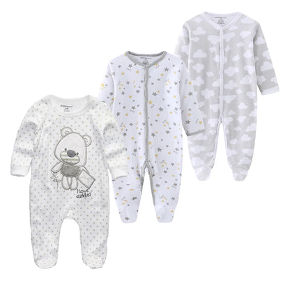 ⭐ Body de Algodón para Bebé – Romper de Manga Larga Unisex (0–12 Meses)