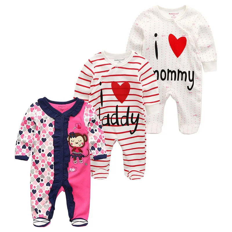 ⭐ Body de Algodón para Bebé – Romper de Manga Larga Unisex (0–12 Meses)