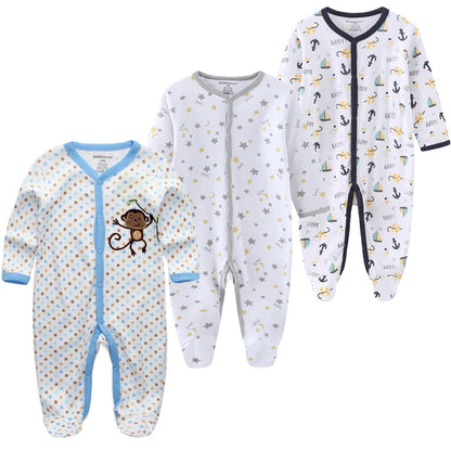 ⭐ Body de Algodón para Bebé – Romper de Manga Larga Unisex (0–12 Meses)