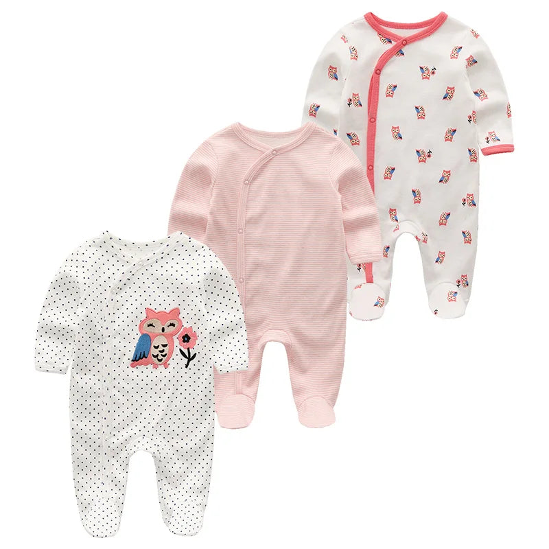 ⭐ Body de Algodón para Bebé – Romper de Manga Larga Unisex (0–12 Meses)