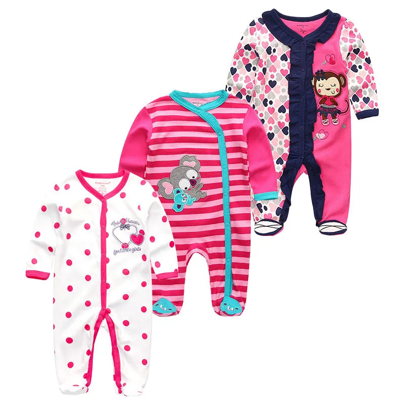 ⭐ Body de Algodón para Bebé – Romper de Manga Larga Unisex (0–12 Meses)