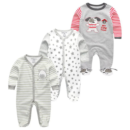 ⭐ Body de Algodón para Bebé – Romper de Manga Larga Unisex (0–12 Meses)