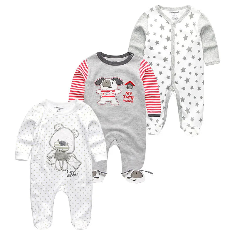 ⭐ Body de Algodón para Bebé – Romper de Manga Larga Unisex (0–12 Meses)