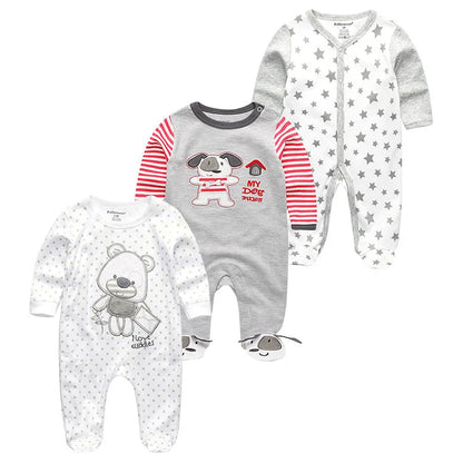 ⭐ Body de Algodón para Bebé – Romper de Manga Larga Unisex (0–12 Meses)