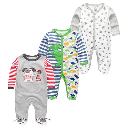 ⭐ Body de Algodón para Bebé – Romper de Manga Larga Unisex (0–12 Meses)