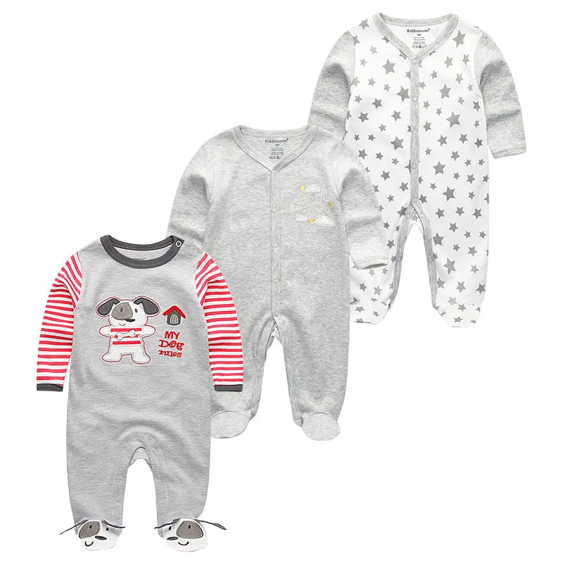 ⭐ Body de Algodón para Bebé – Romper de Manga Larga Unisex (0–12 Meses)