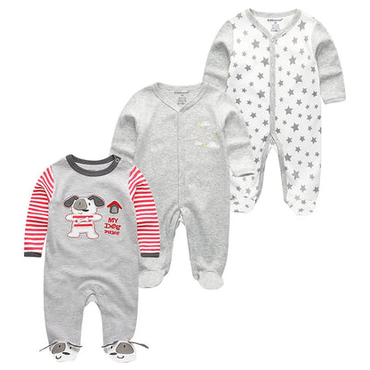 ⭐ Body de Algodón para Bebé – Romper de Manga Larga Unisex (0–12 Meses)