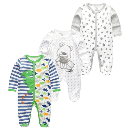 ⭐ Body de Algodón para Bebé – Romper de Manga Larga Unisex (0–12 Meses)