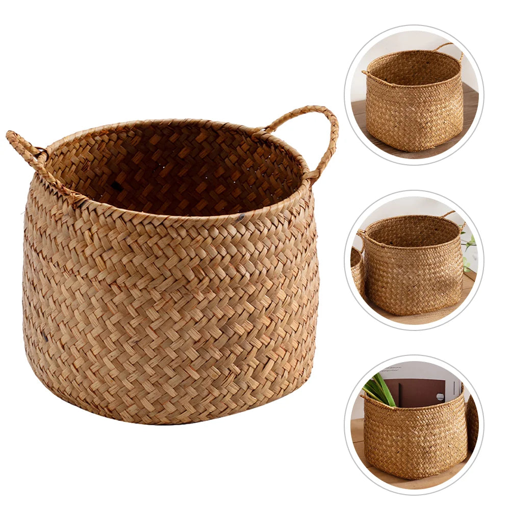 Cesta Organizadora Tejida Estilo Japonés – Elegancia Natural para tu Hogar