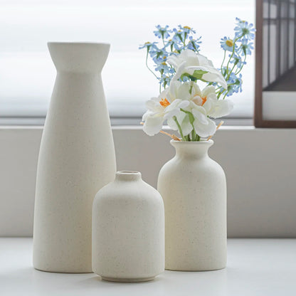 Set de 3 Jarrones de Cerámica Rústicos - Encanto Artesanal para un Hogar con Alma