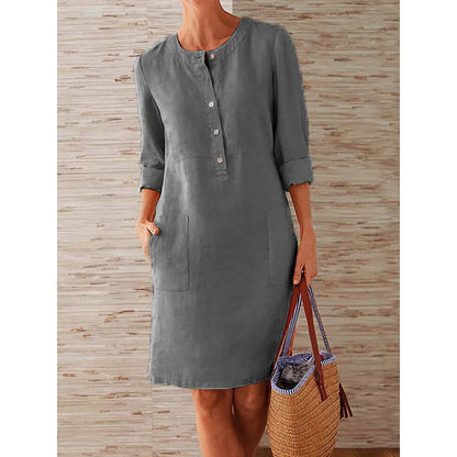 Vestido Túnica Aura de Algodón y Lino