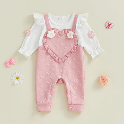Mameluco de Gala "Dulce Corazón" para Bebé Niña