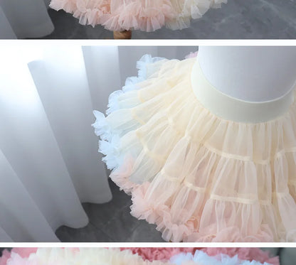 Falda Petticoat de Tul para Niñas – Falda Princesa Estilo Tutu Dulce y Elegante