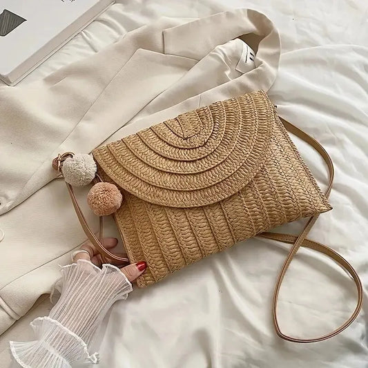 Bolso de Mano y Bandolera Tejido a Mano – Estilo Boho de Verano