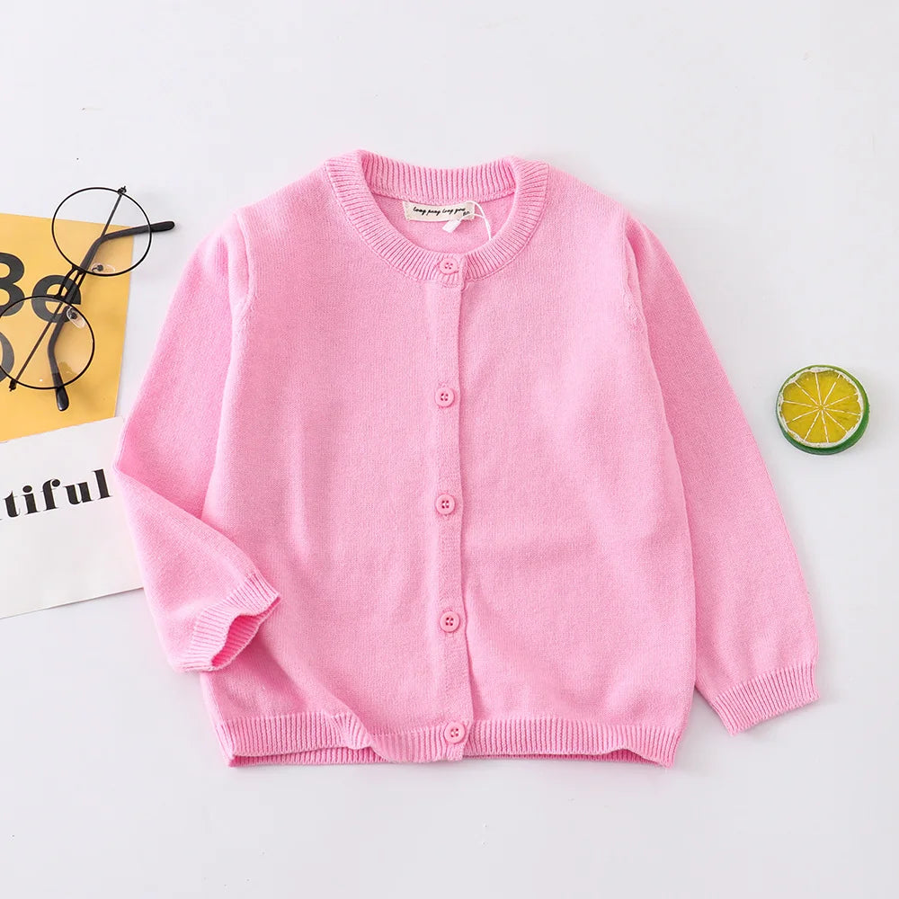 Suéter Infantil para Niña con Estampado de Corazón – Tejido Cálido de Manga Larga