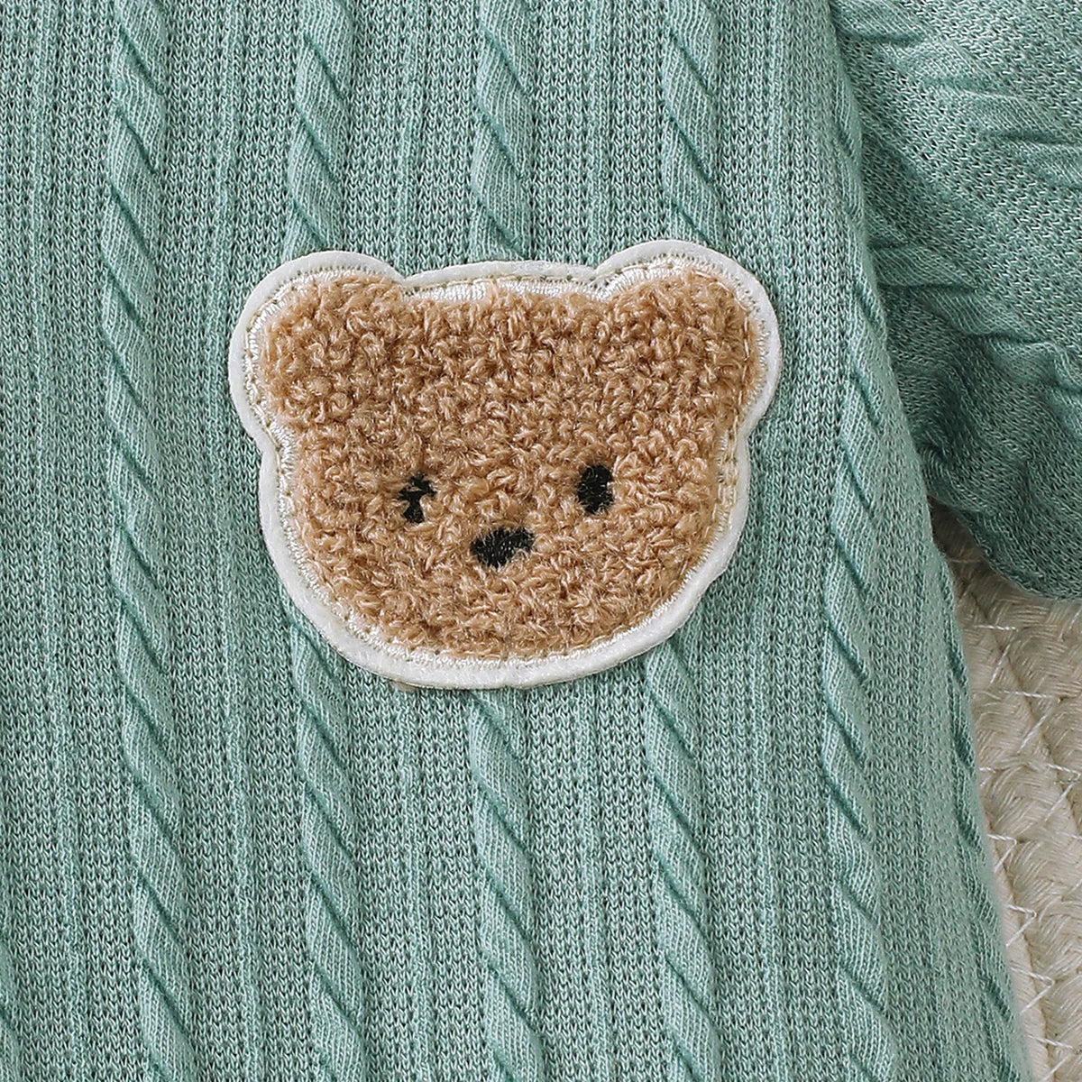 🐻 Mameluco de Verano para Bebé Niño – Diseño Little Bear con Cuello Clásico