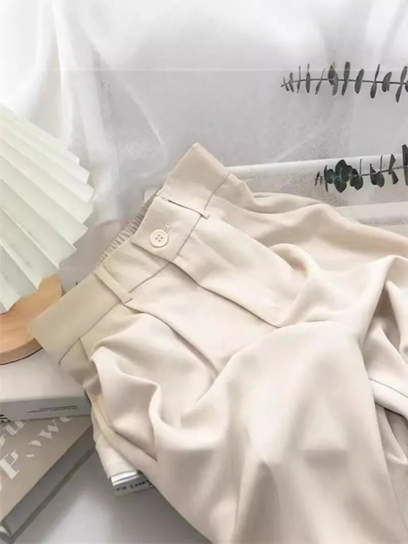 Pantalón de Mujer de Cintura Alta Recto – Elegancia Casual para Oficina y Uso Diario