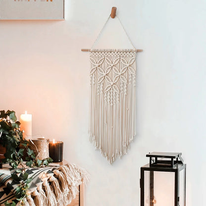 Tapiz de Macramé para Pared – Decoración Bohemia Tejida a Mano en Algodón