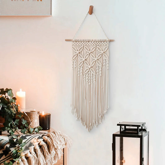 Tapiz de Macramé para Pared – Decoración Bohemia Tejida a Mano en Algodón