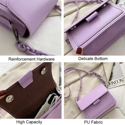 Bolso Cuadrado para Mujer con Cierre Metálico – Bolso Casual de Hombro y Bandolera
