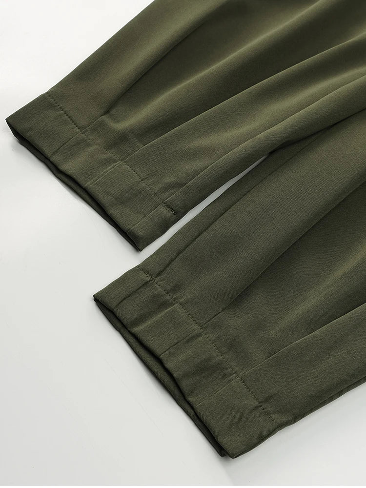 Pantalón Mujer NewAsia de Cintura Alta con Bolsillos – Estilo Urbano y Elegancia Casual