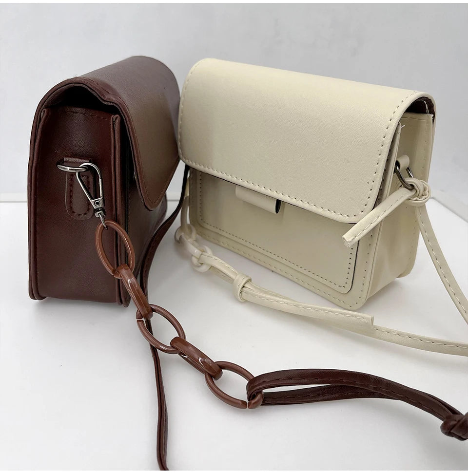 Bolso Cuadrado para Mujer con Cierre Metálico – Bolso Casual de Hombro y Bandolera