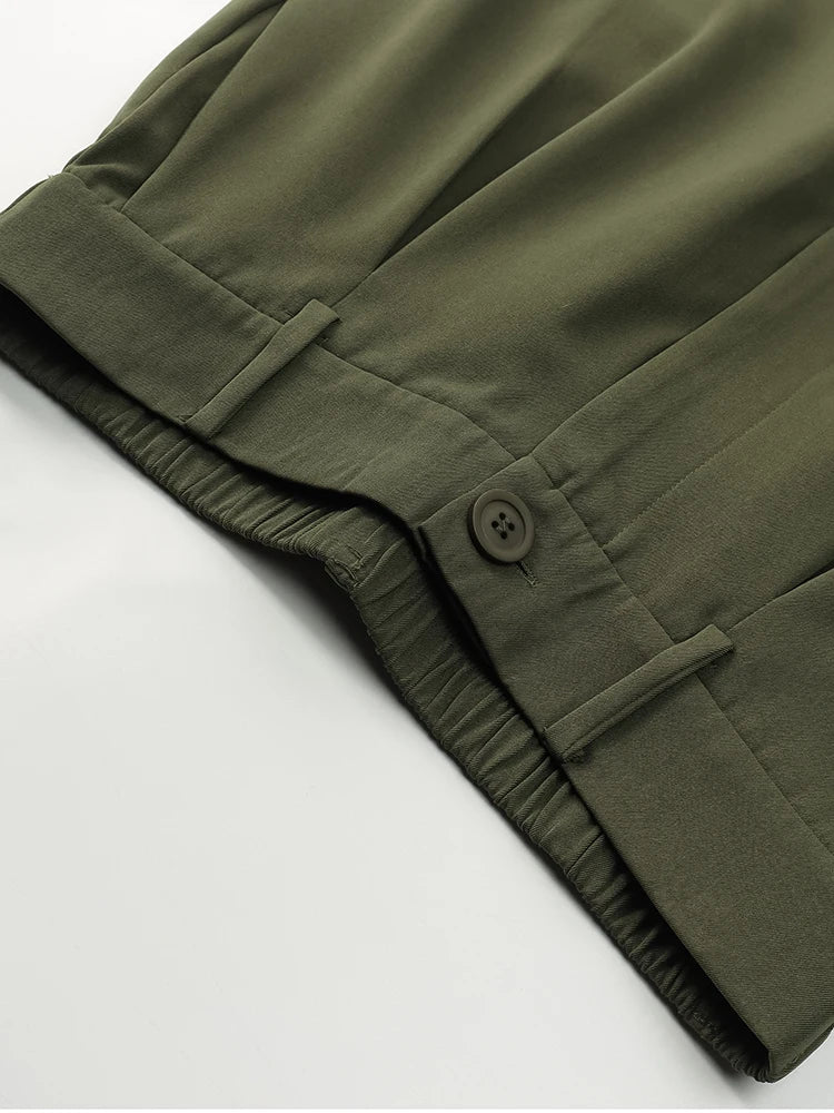 Pantalón Mujer NewAsia de Cintura Alta con Bolsillos – Estilo Urbano y Elegancia Casual