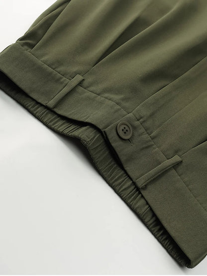 Pantalón Mujer NewAsia de Cintura Alta con Bolsillos – Estilo Urbano y Elegancia Casual