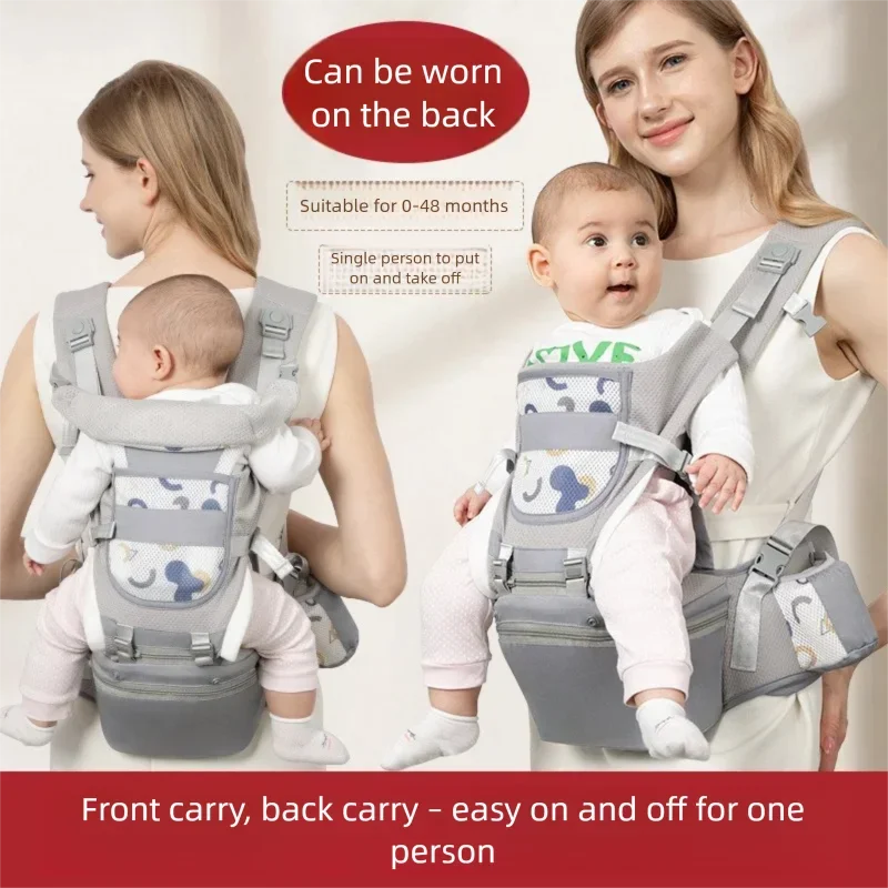 🎒 Portabebé Ergonómico con Asiento de Cadera – Mochila Porta Bebé Multifunción