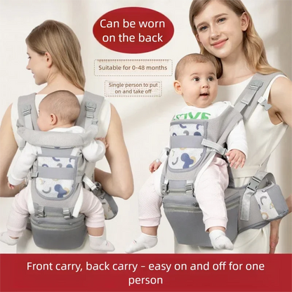 🎒 Portabebé Ergonómico con Asiento de Cadera – Mochila Porta Bebé Multifunción