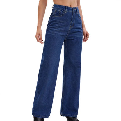 Jeans de Cintura Alta Recto – Estilo Urbano y Comodidad Atemporal