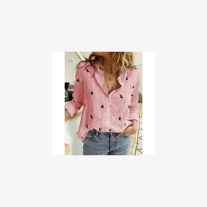 Camisa de Lino Premium para Mujer - Estilo Casual Loose Fit