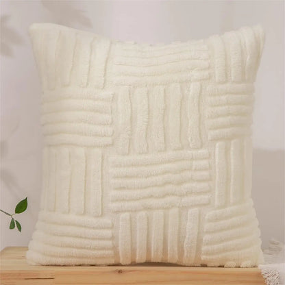 Funda de Almohadón Súper Suave para Invierno – Diseño Geométrico 3D y Estilo Nórdico