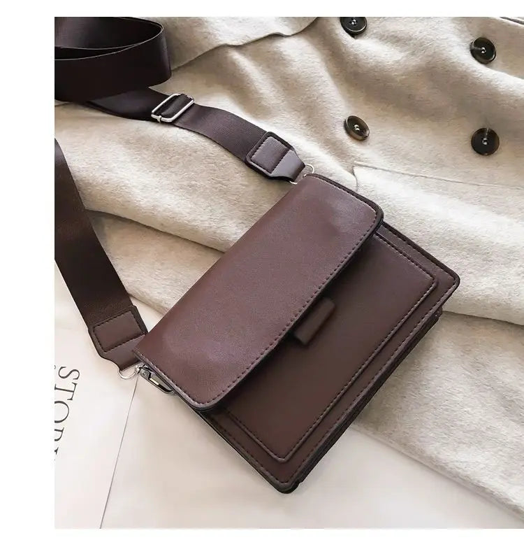 Bolso Cuadrado para Mujer con Cierre Metálico – Bolso Casual de Hombro y Bandolera