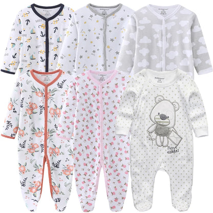⭐ Body de Algodón para Bebé – Romper de Manga Larga Unisex (0–12 Meses)