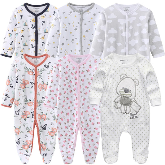 ⭐ Body de Algodón para Bebé – Romper de Manga Larga Unisex (0–12 Meses)