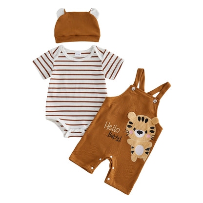 Estilo y Ternura! Outfit de Veranito para Bebé con Adorable Bordado de Animal