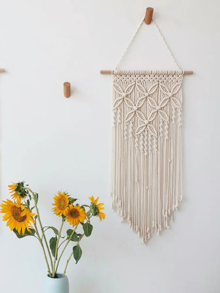 Tapiz de Macramé para Pared – Decoración Bohemia Tejida a Mano en Algodón