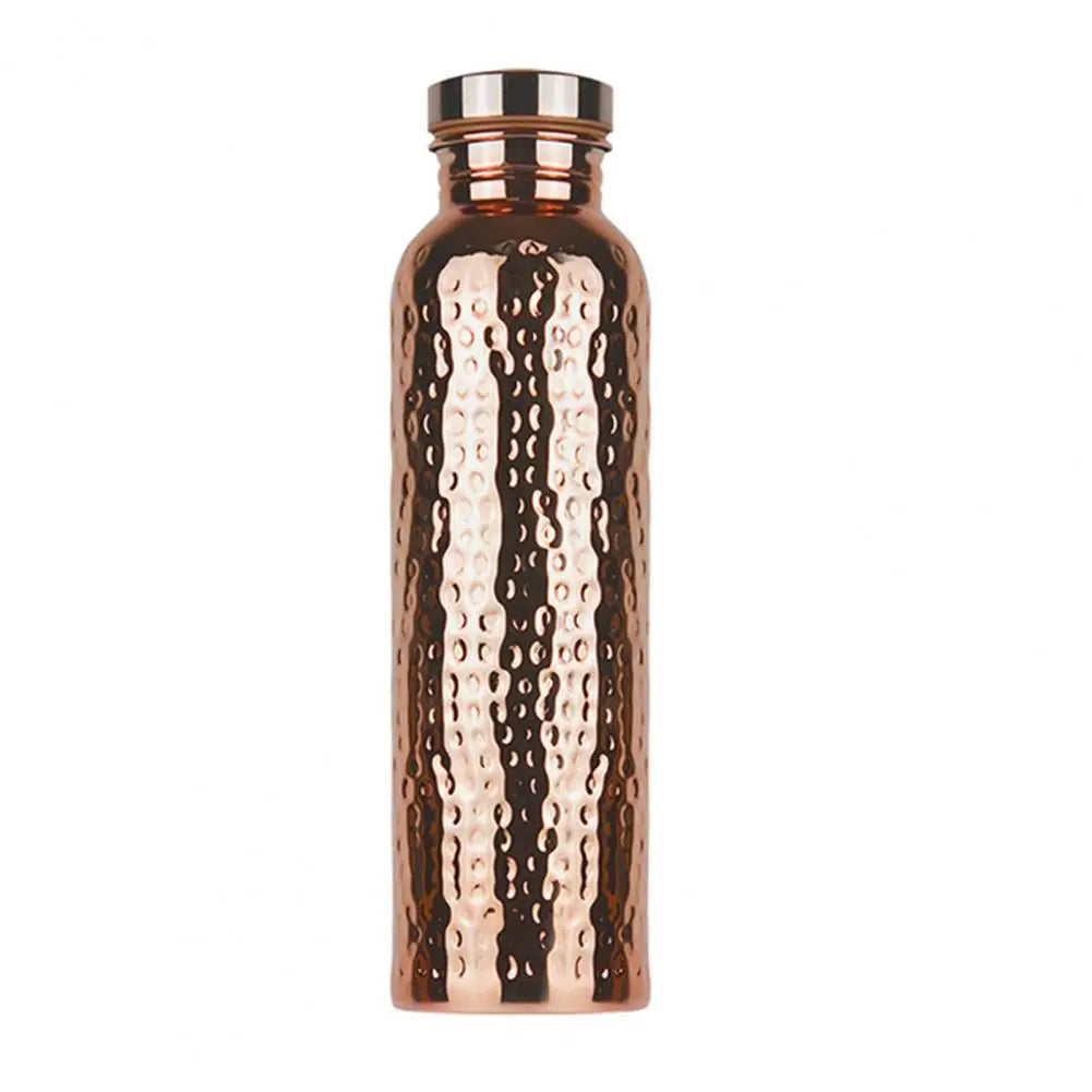 Botella Deportiva de Cobre 800 ml con Diseño Martillado – Antifugas y Reutilizable